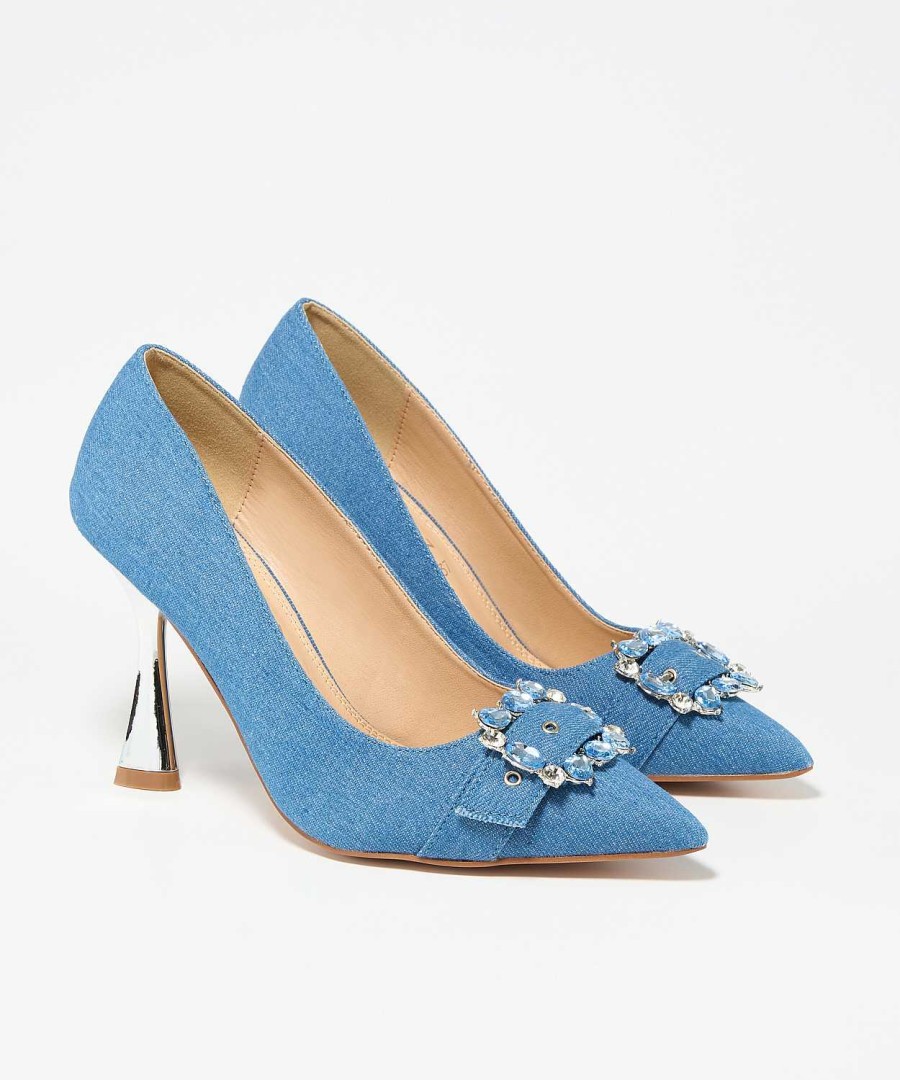 Marypaz Zapato Tacon Denim Joya