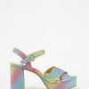 Marypaz Sandalia Plataforma Glitter Multicolor